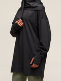 Gymshark Covered Longline Cotton Long Sleeve Top — Black — 3
