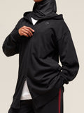 Gymshark Covered Longline Zip Up Hoodie — Black — 3