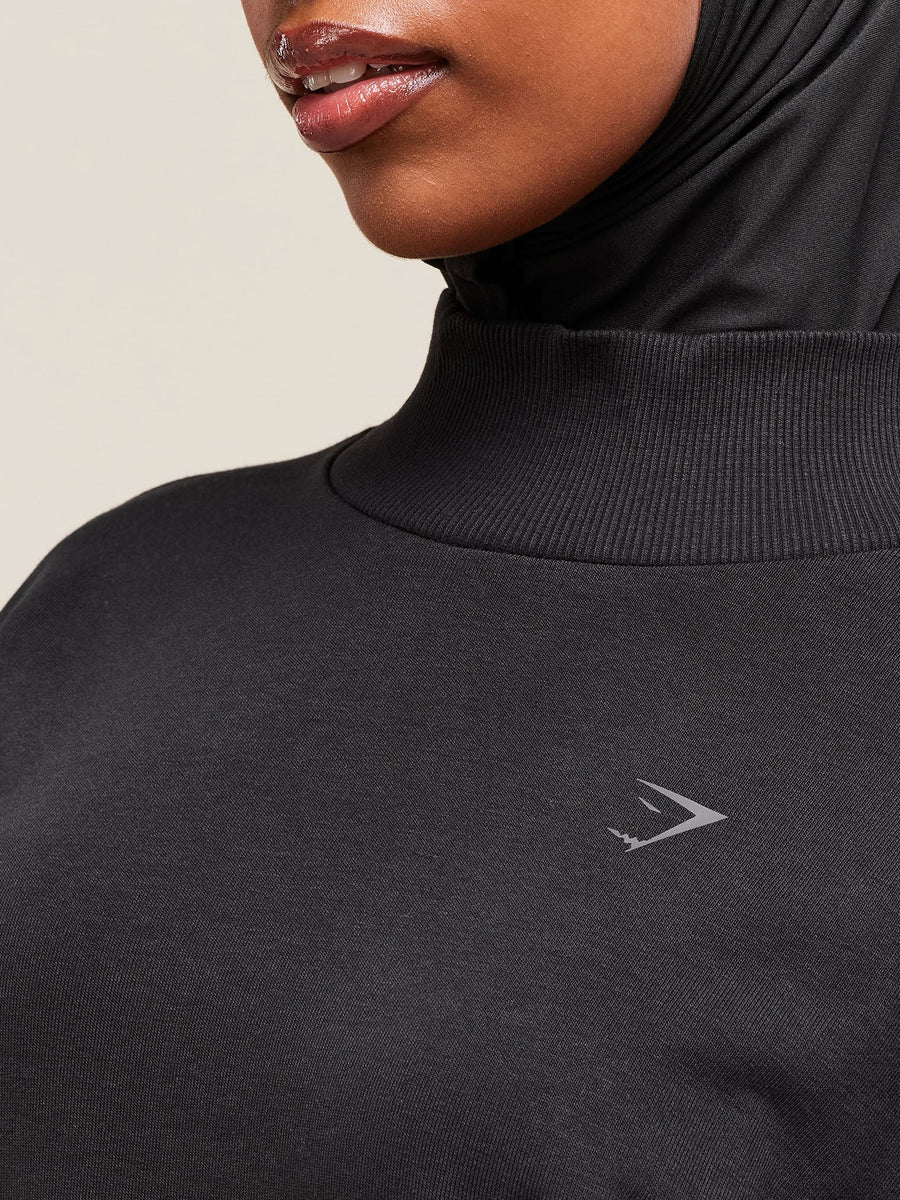 Gymshark Covered Pullover — Black — 5
