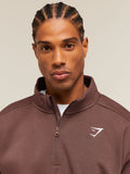 Gymshark Crest Oversized 1/4 Zip — Espresso Brown — 5
