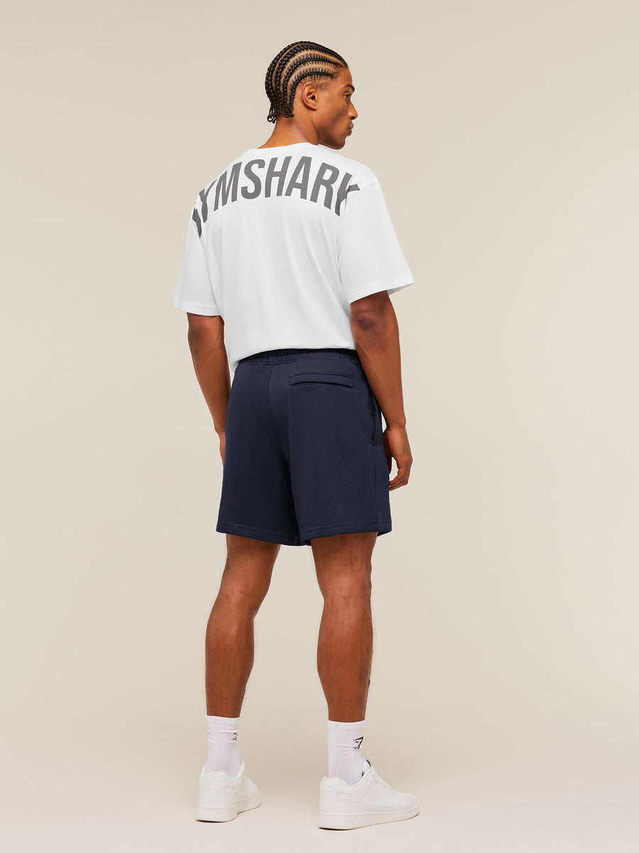 Gymshark Crest Shorts — Heavy Blue — 6