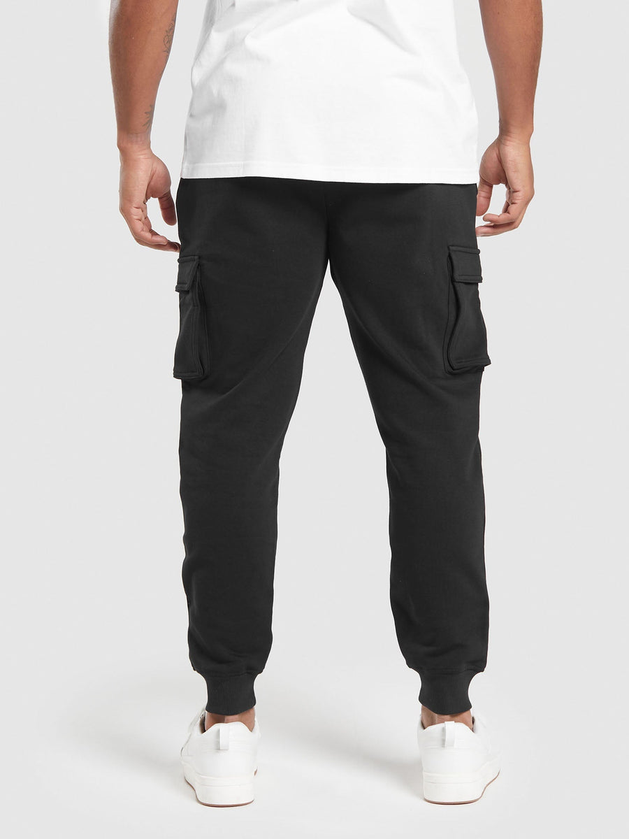 Gymshark Crest Cargo Joggers — Black — 3
