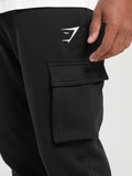 Gymshark Crest Cargo Joggers — Black — 5