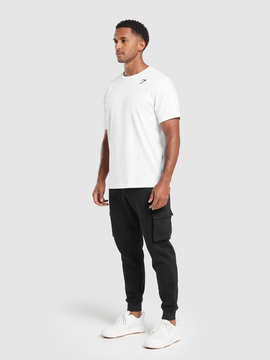 Gymshark Crest Cargo Joggers — Black — 4