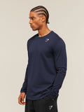 Gymshark Crest Long Sleeve T-Shirt — Heavy Blue — 3