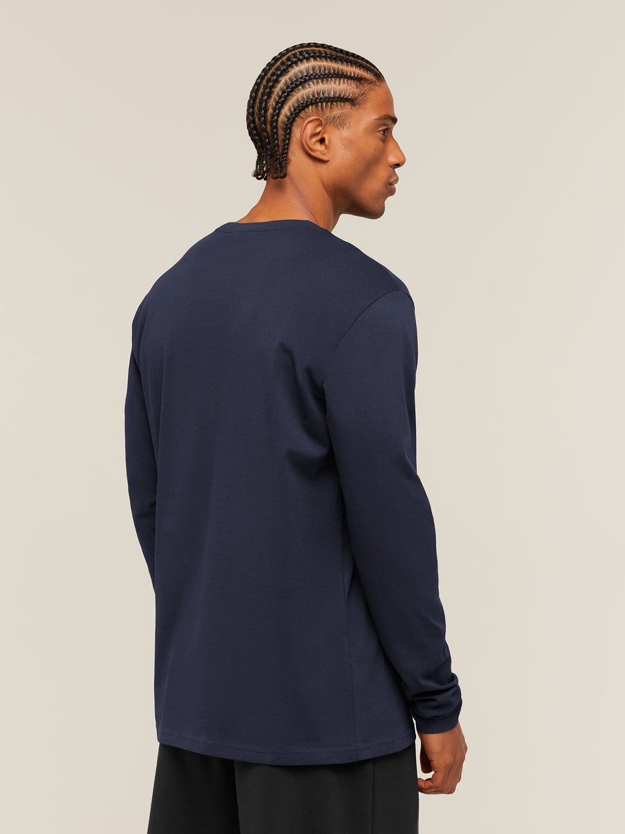 Gymshark Crest Long Sleeve T-Shirt — Heavy Blue — 2