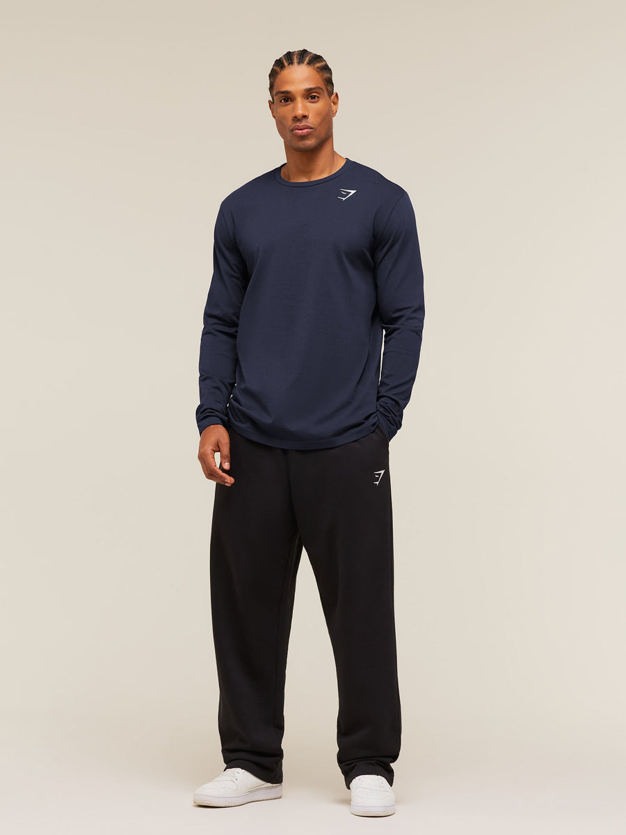 Gymshark Crest Long Sleeve T-Shirt — Heavy Blue — 5
