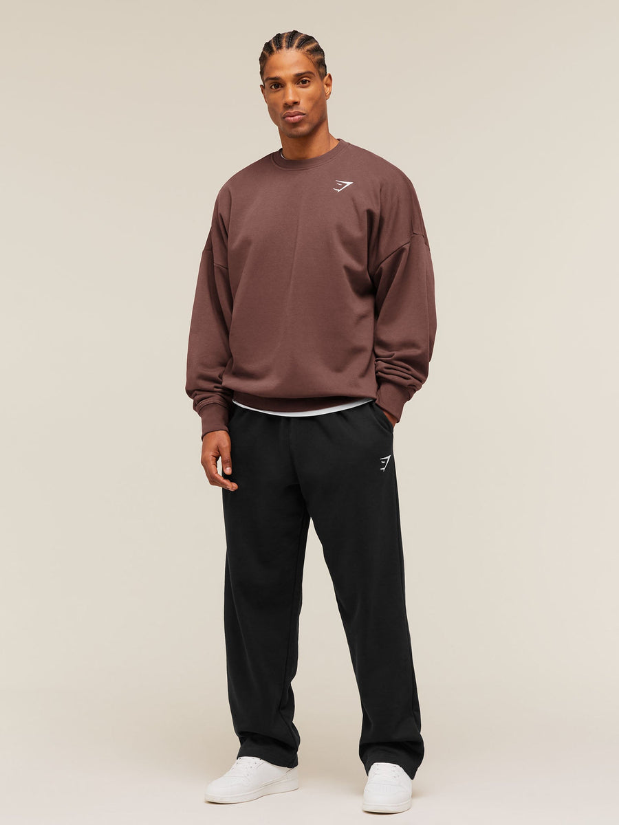 Gymshark Crest Oversized Crew — Espresso Brown — 4