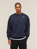 Gymshark Crest Oversized Crew — Heavy Blue — 1