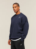 Gymshark Crest Oversized Crew — Heavy Blue — 4