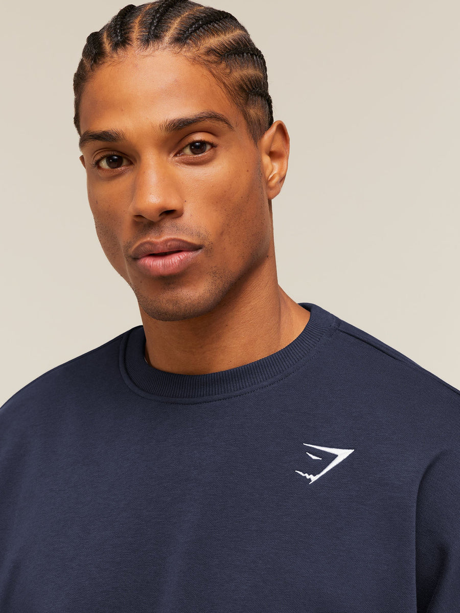 Gymshark Crest Oversized Crew — Heavy Blue — 5