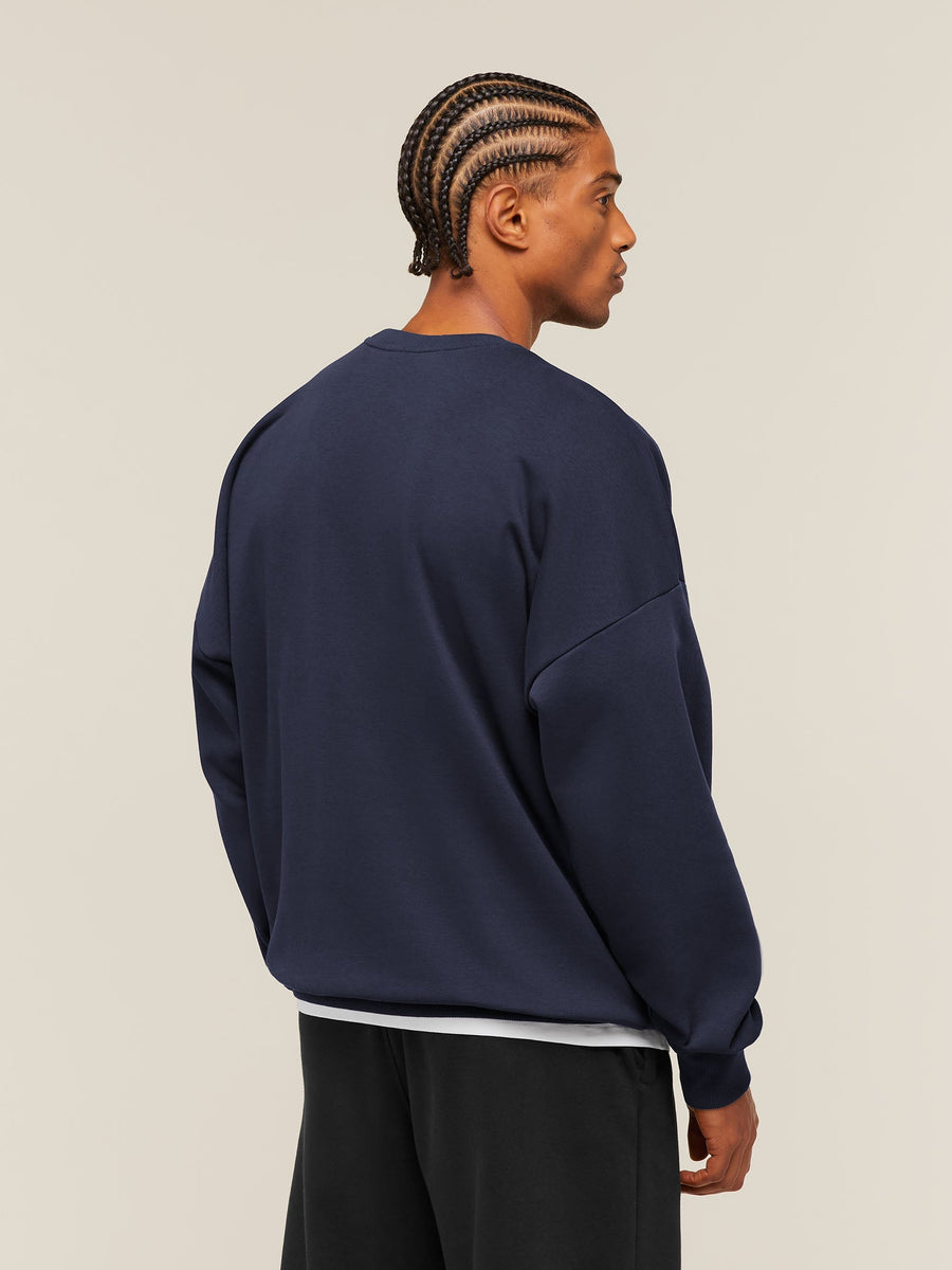 Gymshark Crest Oversized Crew — Heavy Blue — 2