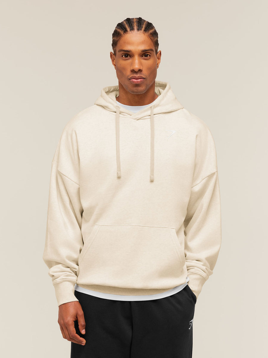 Gymshark Crest Oversized Hoodie — Bros Chalk Marl — 1