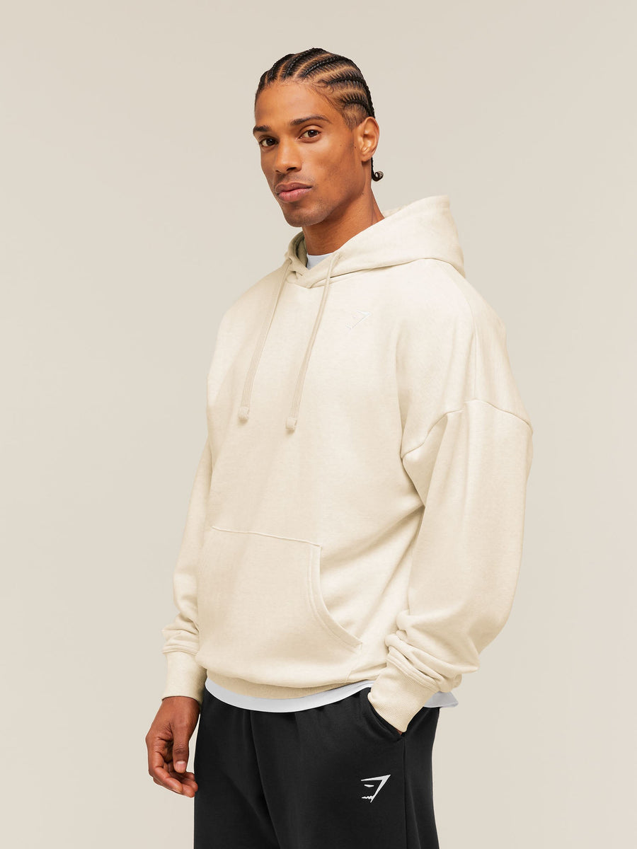 Gymshark Crest Oversized Hoodie — Bros Chalk Marl — 3