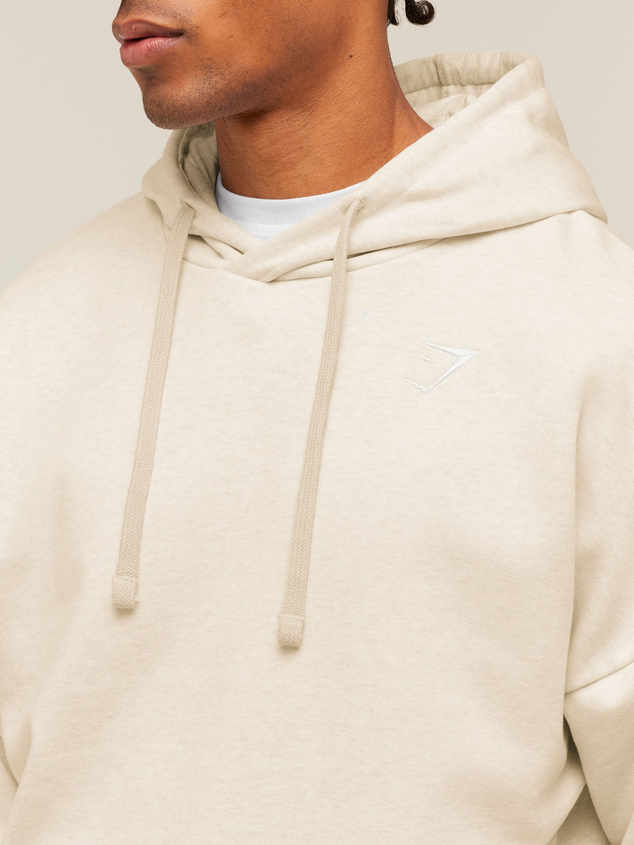 Gymshark Crest Oversized Hoodie — Bros Chalk Marl — 4