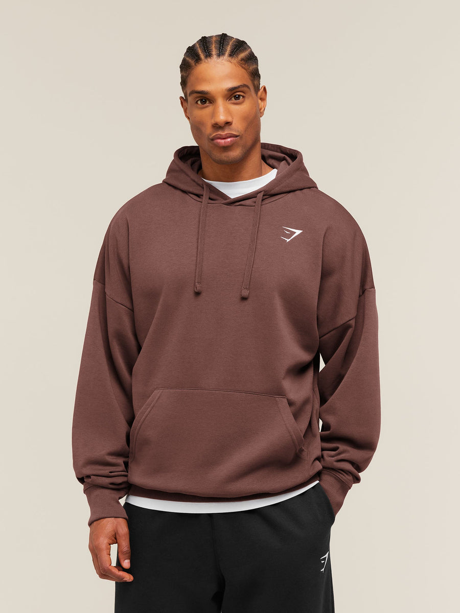 Gymshark Crest Oversized Hoodie — Espresso Brown — 1