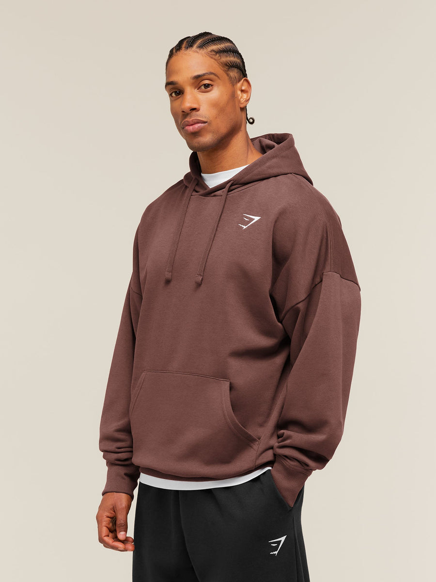 Gymshark Crest Oversized Hoodie — Espresso Brown — 3