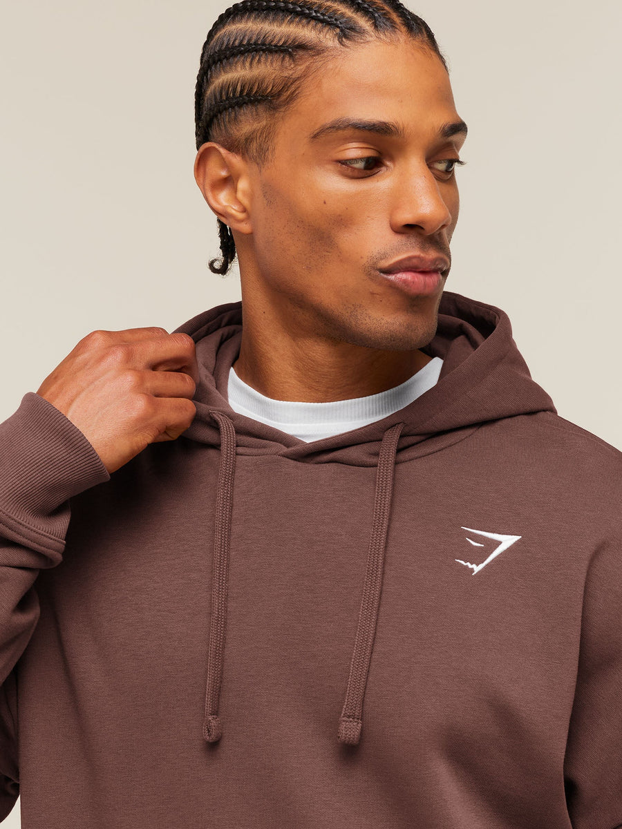 Gymshark Crest Oversized Hoodie — Espresso Brown — 4