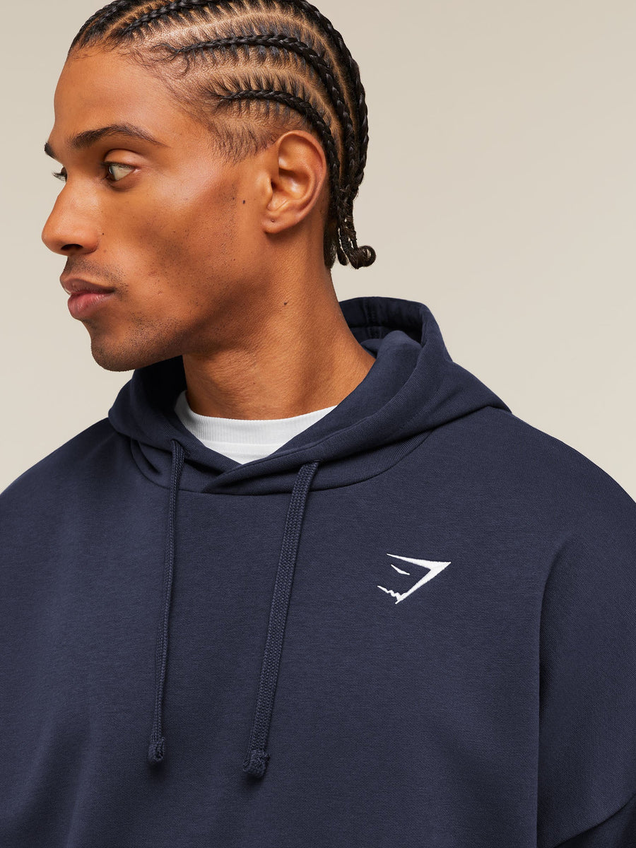 Gymshark Crest Oversized Hoodie — Heavy Blue — 4