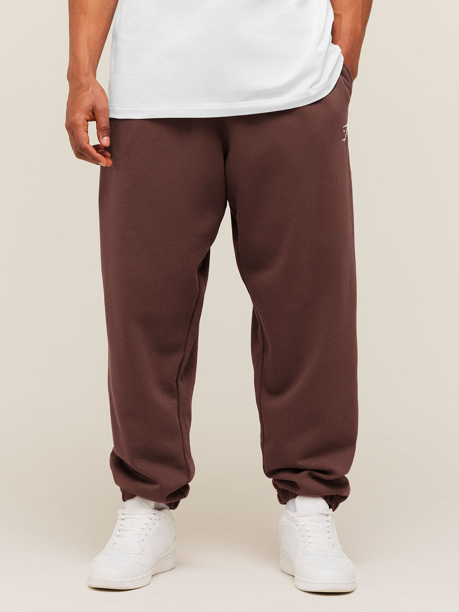 Gymshark Crest Oversized Joggers — Espresso Brown — 3