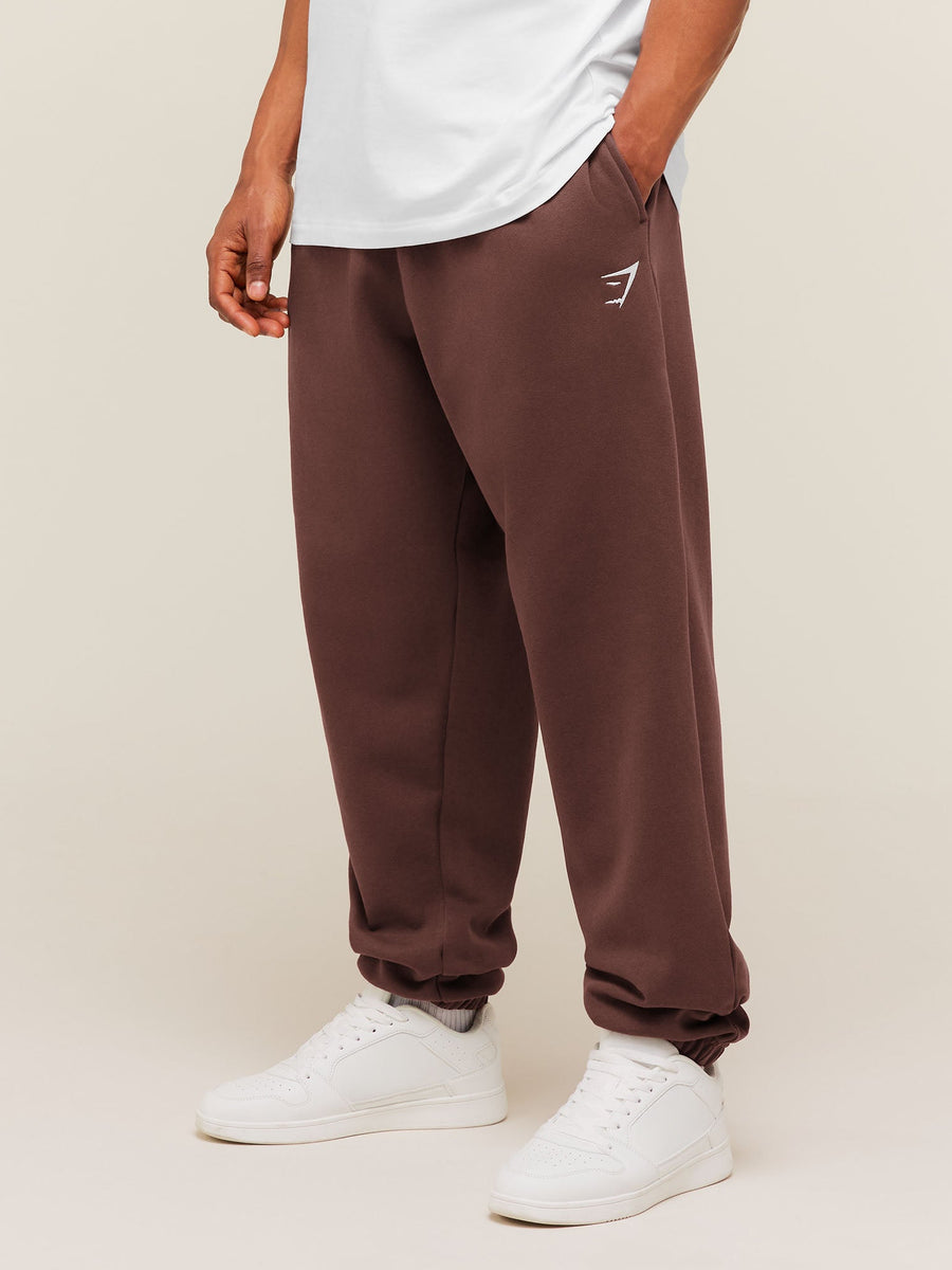 Gymshark Crest Oversized Joggers — Espresso Brown — 1