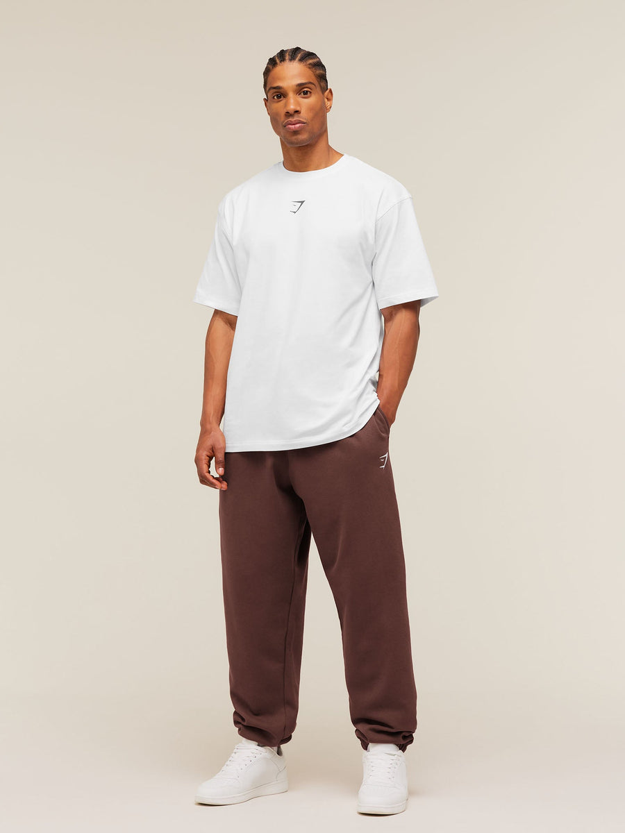 Gymshark Crest Oversized Joggers — Espresso Brown — 6