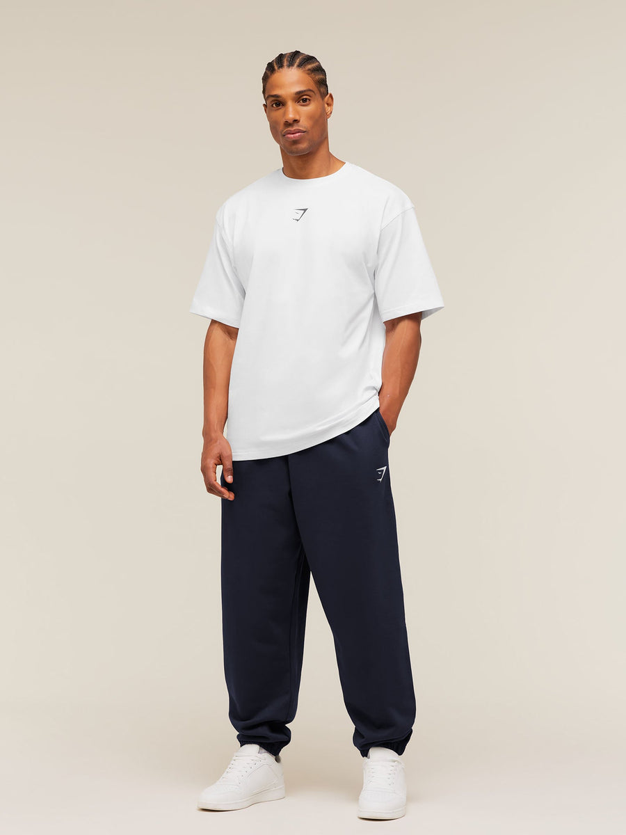 Gymshark Crest Oversized Joggers — Heavy Blue — 6