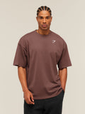 Gymshark Crest Oversized T-Shirt — Espresso Brown — 6