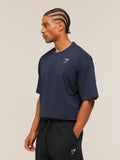 Gymshark Crest Oversized T-Shirt — Heavy Blue — 3