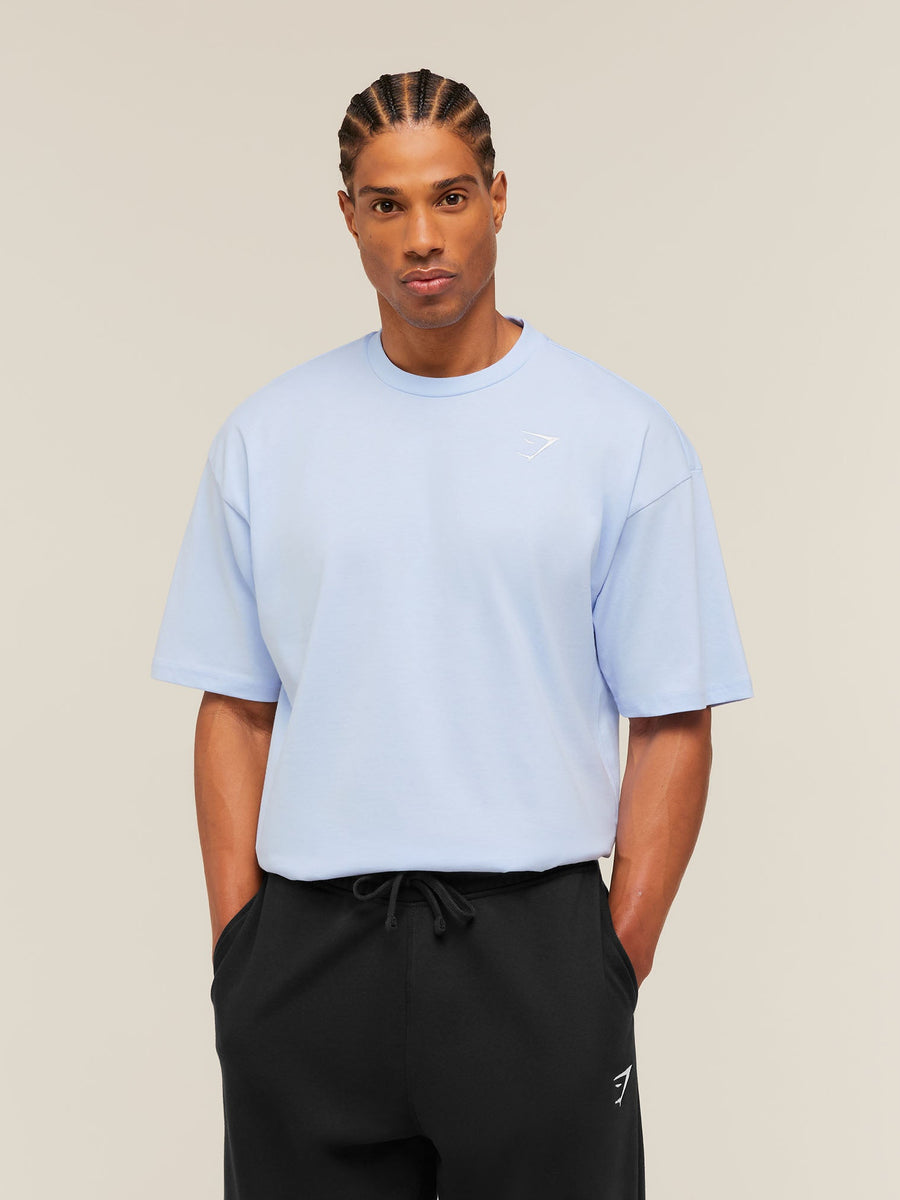 Gymshark Crest Oversized T-Shirt — Tranquil Blue — 1