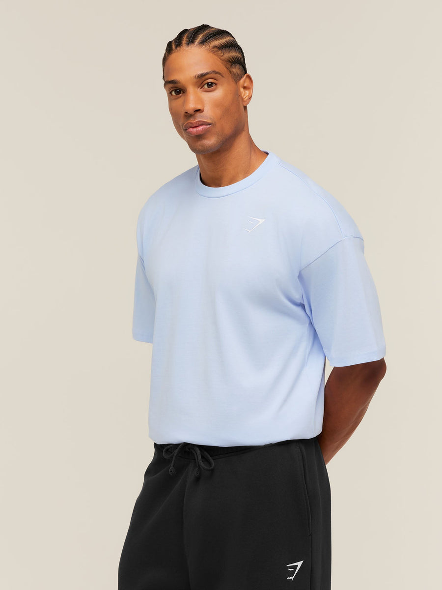 Gymshark Crest Oversized T-Shirt — Tranquil Blue — 3