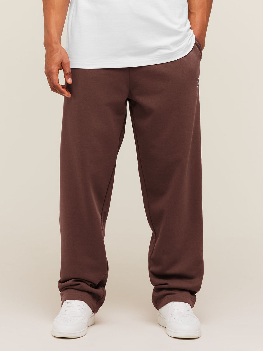 Gymshark Crest Straight Leg Joggers — Espresso Brown — 3