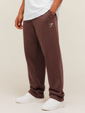 Gymshark Crest Straight Leg Joggers — Espresso Brown — 1