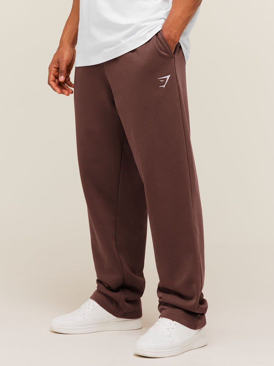 Gymshark Crest Straight Leg Joggers — Espresso Brown — 1