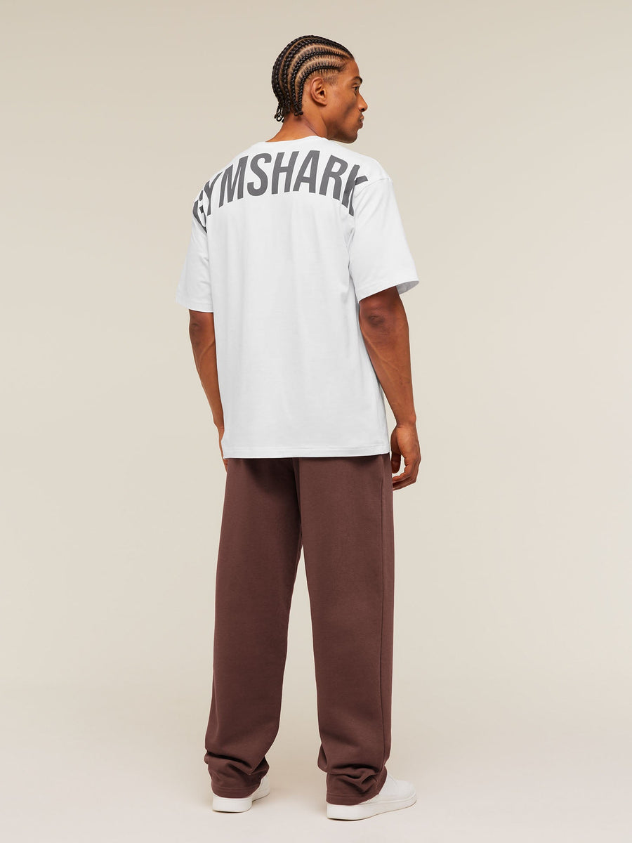 Gymshark Crest Straight Leg Joggers — Espresso Brown — 6
