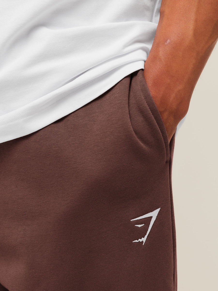 Gymshark Crest Straight Leg Joggers — Espresso Brown — 5