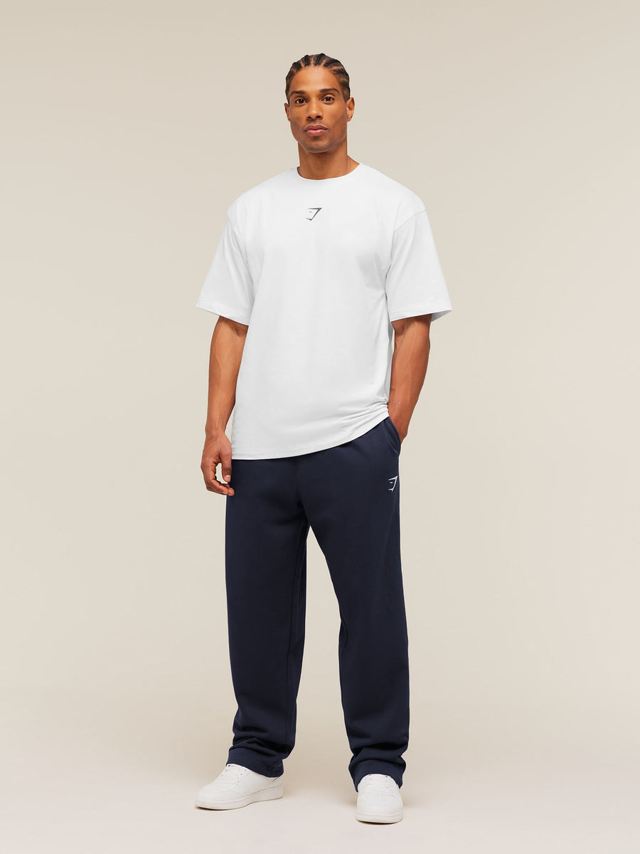 Gymshark Crest Straight Leg Joggers — Heavy Blue — 6