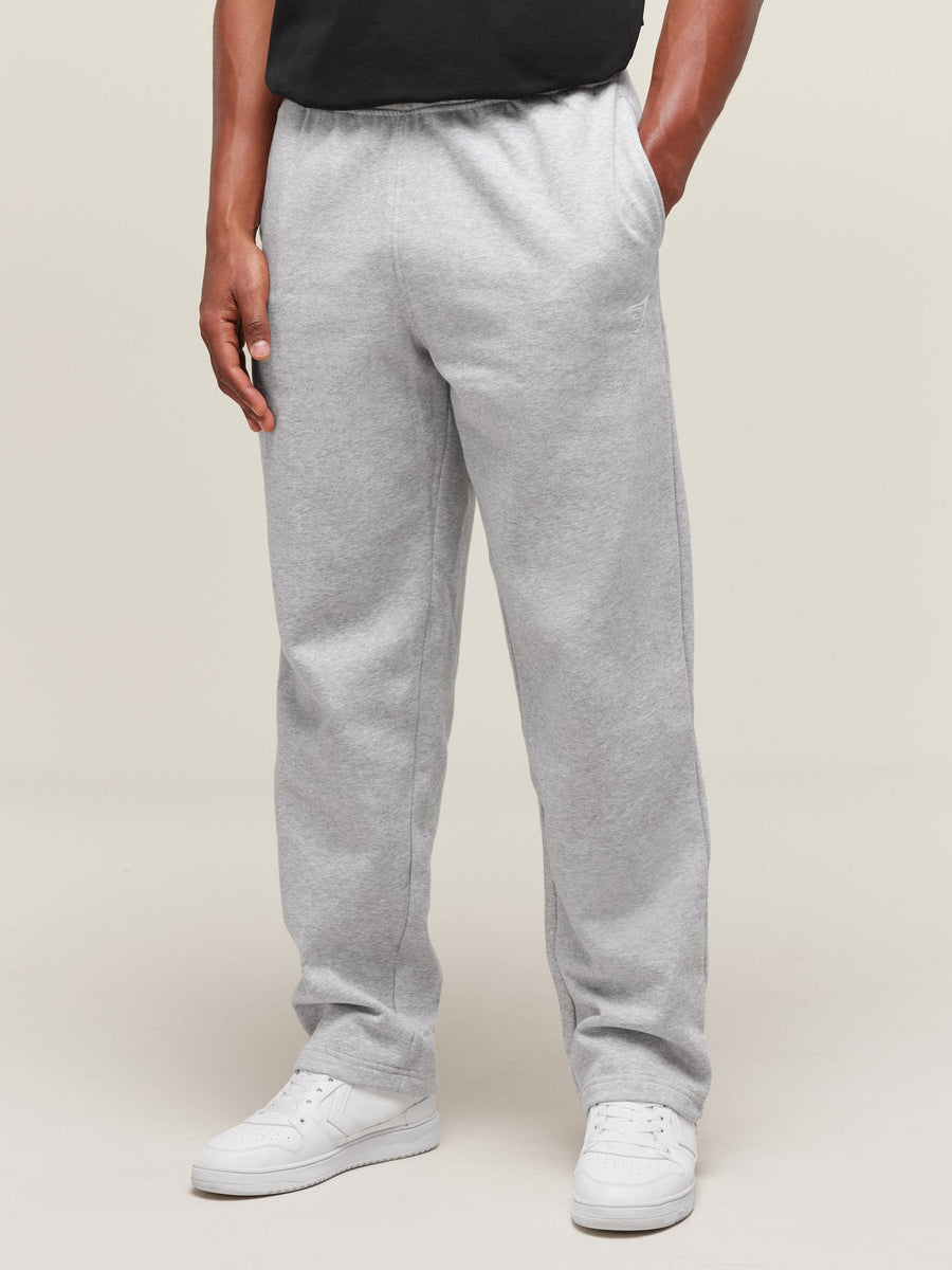 Gymshark Crest Straight Leg Joggers — Light Grey Marl — 1