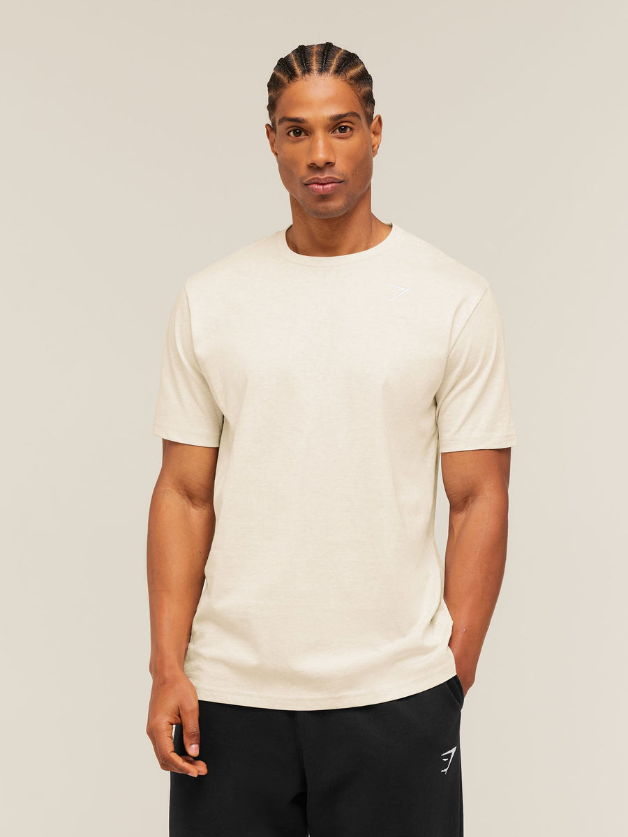 Gymshark Crest T-Shirt — Bros Chalk Marl — 1