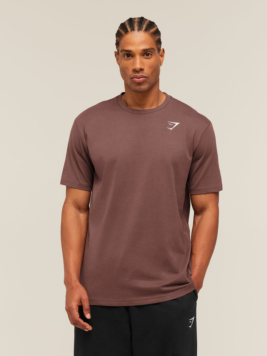 Gymshark Crest T-Shirt — Espresso Brown — 1