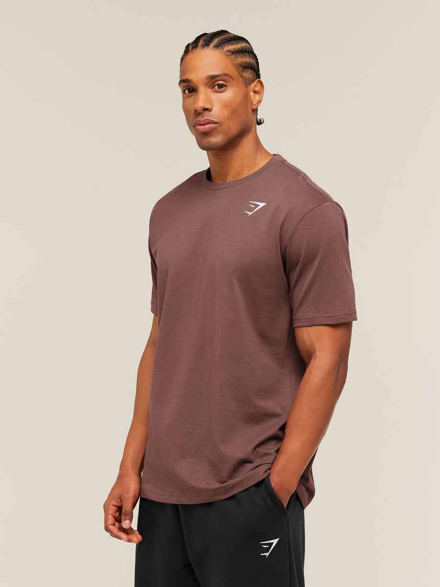 Gymshark Crest T-Shirt — Espresso Brown — 3