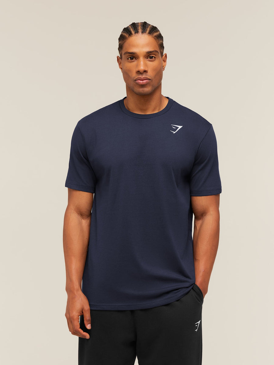 Gymshark Crest T-Shirt — Heavy Blue — 1