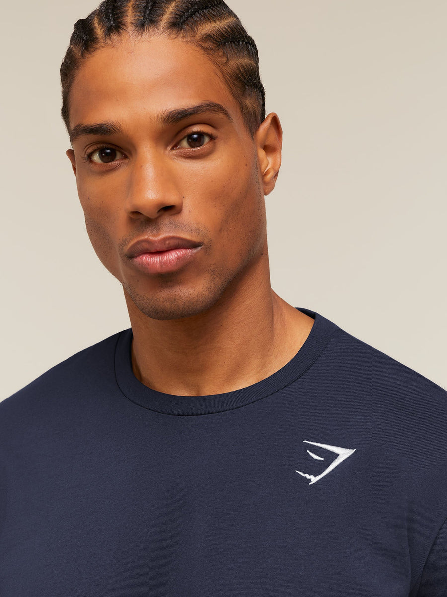 Gymshark Crest T-Shirt — Heavy Blue — 4