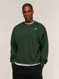Gymshark Crest Oversized Crew — Earth Green — 1