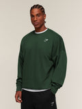 Gymshark Crest Oversized Crew — Earth Green — 3
