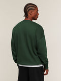 Gymshark Crest Oversized Crew — Earth Green — 2