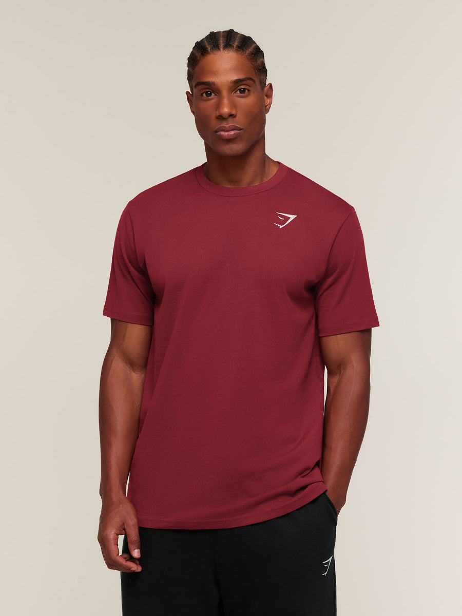 Gymshark Crest T-Shirt — Cherry Red — 1