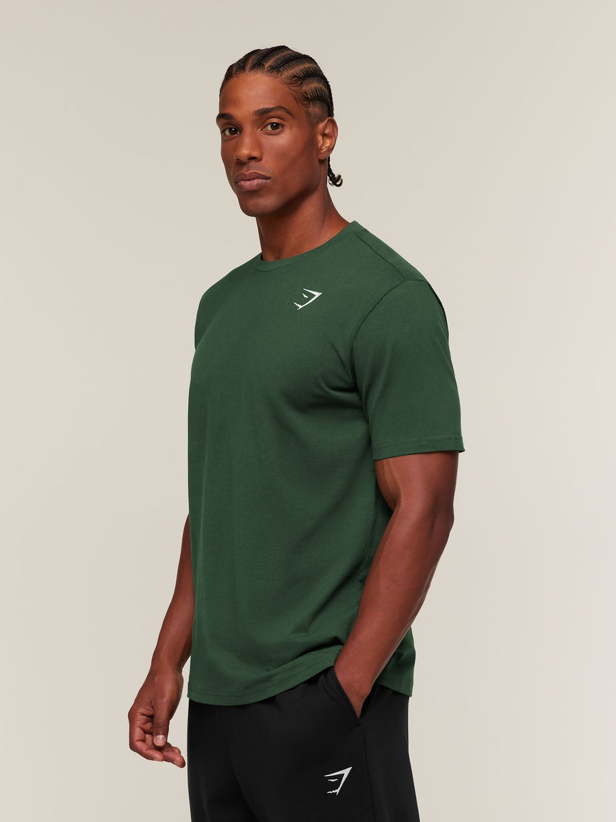 Gymshark Crest T-Shirt — Earth Green — 3