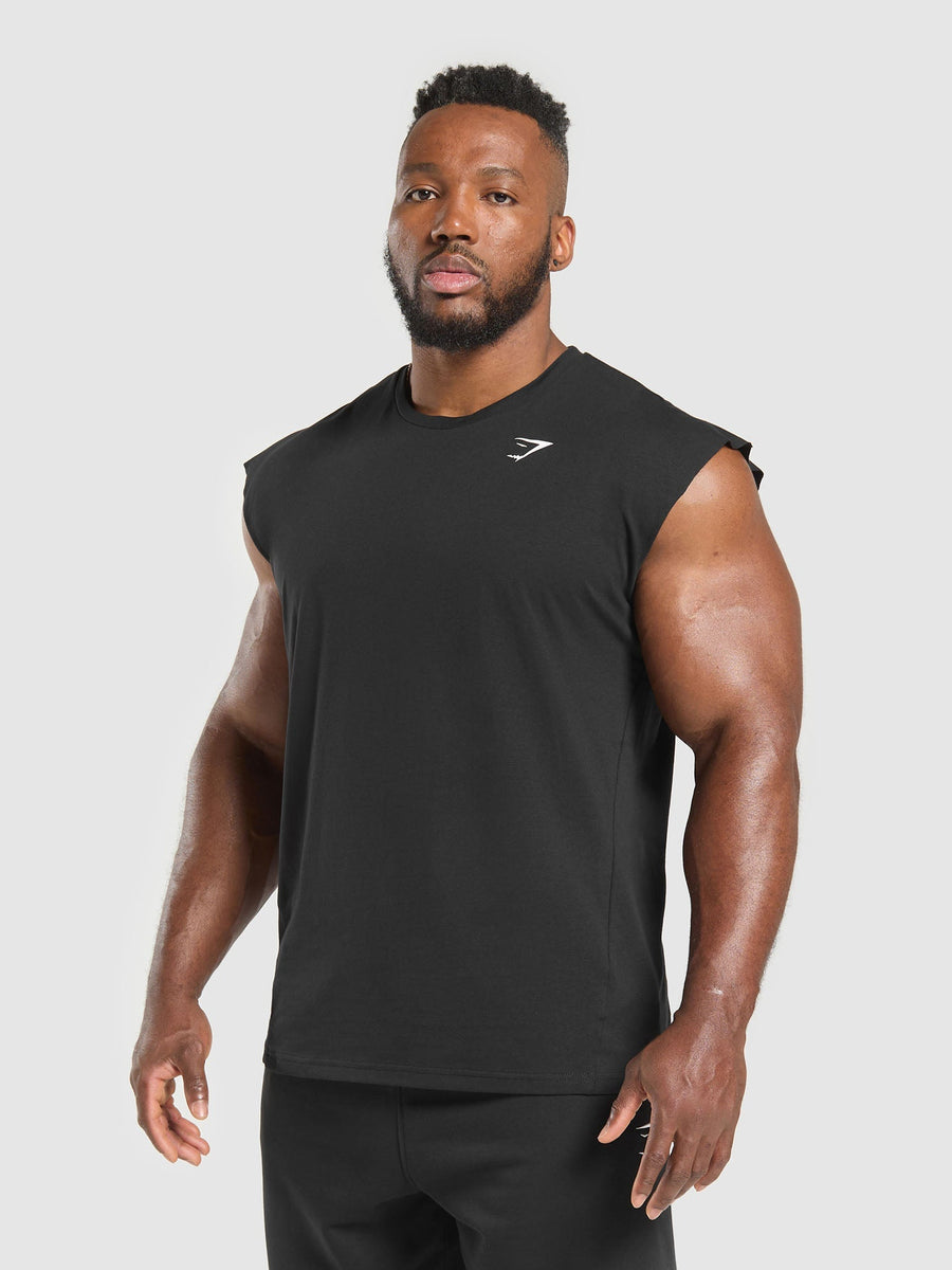 Gymshark Critical Cut Off Tank — Black — 6
