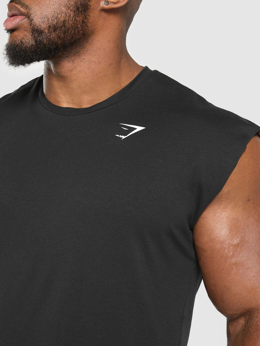 Gymshark Critical Cut Off Tank — Black — 5